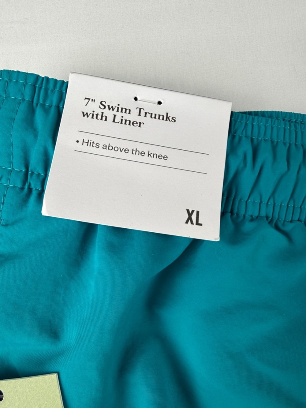 Goodfellow Turquoise Swim Trunks XL NWT 7” Inseam Lined Men’s Swim Shorts - Picture 3 of 7